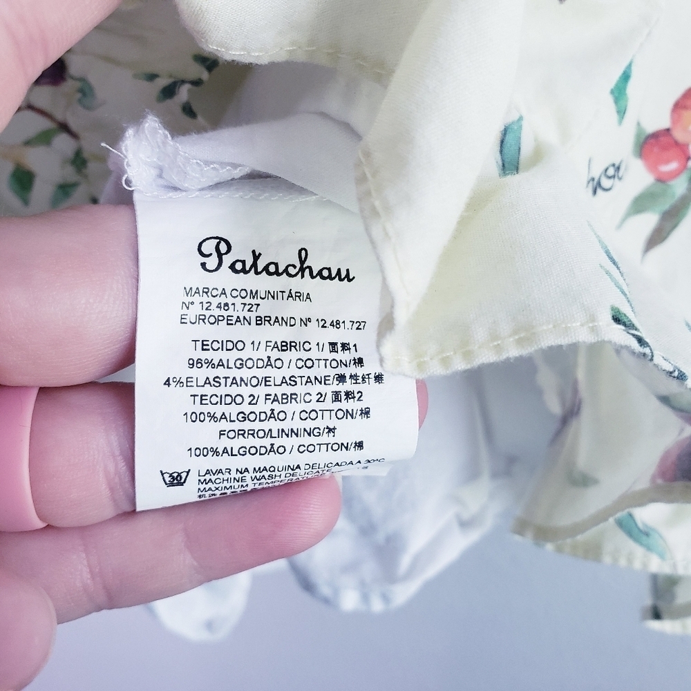 Patachou Floral Ruffle Ruched Fruit Dress - Picture 8 of 9